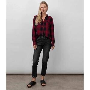 Rails Hunter Plaid Shirt Red Button Front Chest Pocket Long Sleeve Sz S